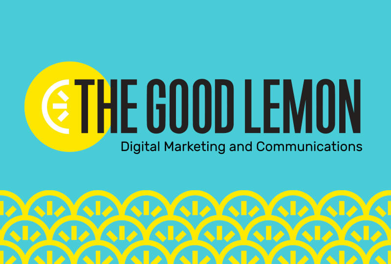 The Good Lemon logo on blue