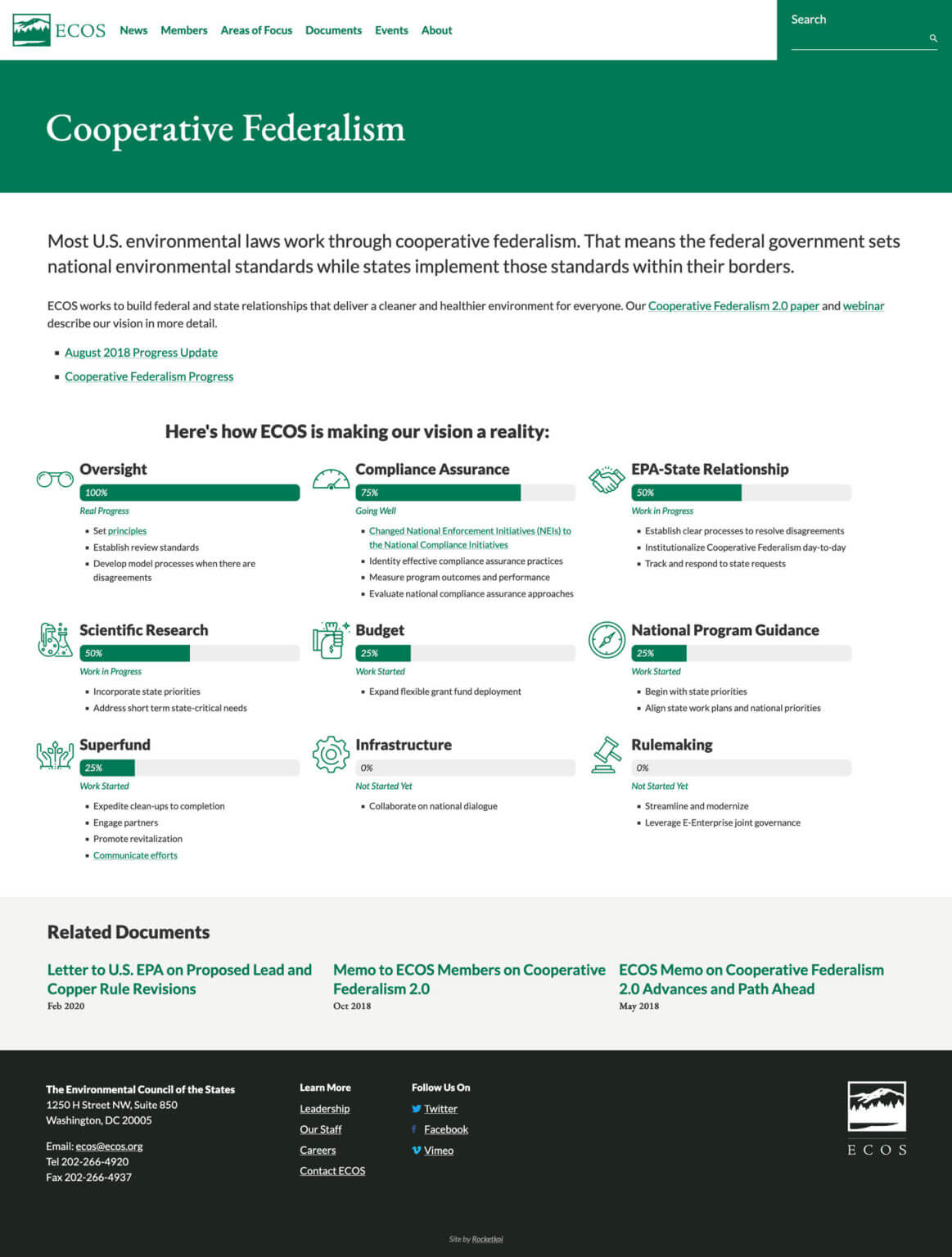 ECOS' Cooperative Federalism page.