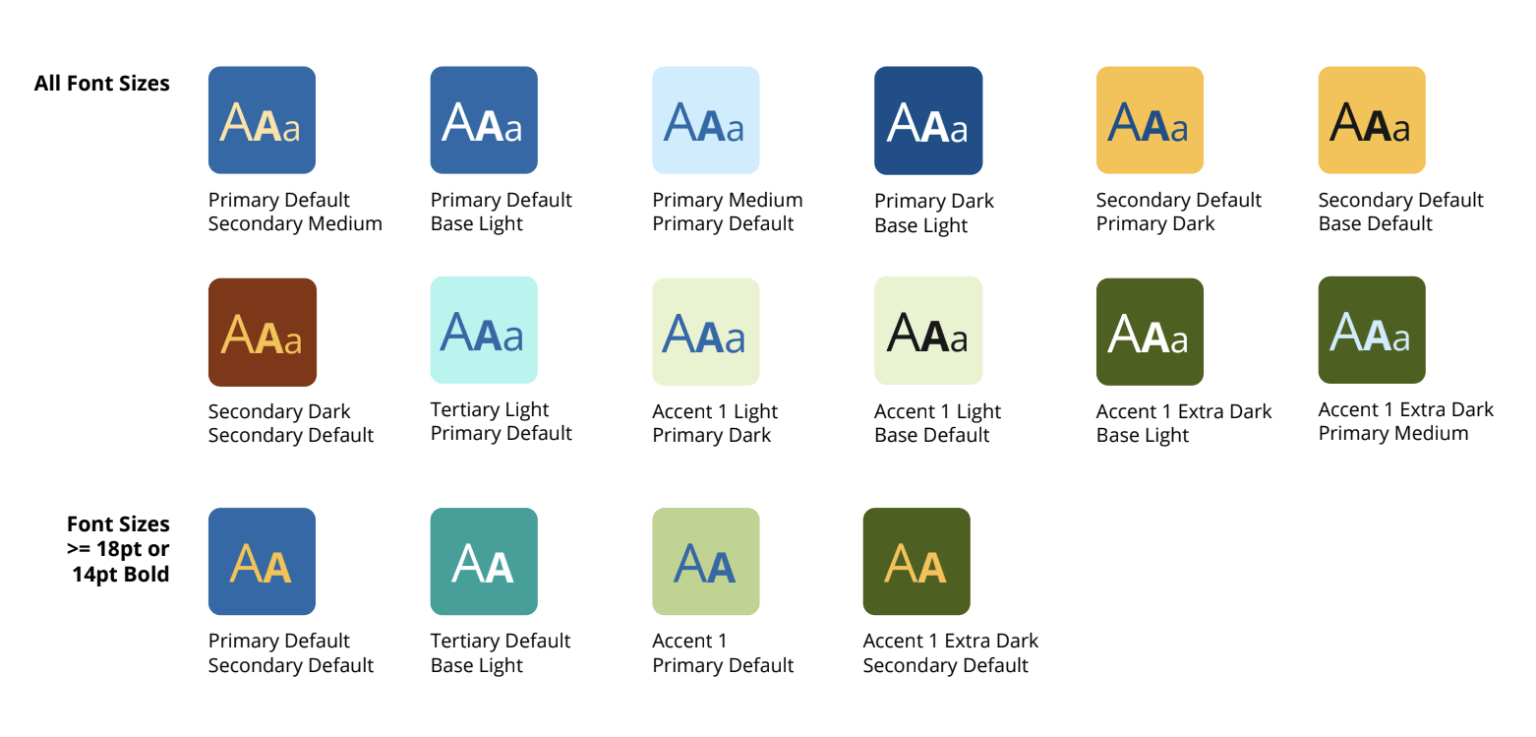 Examples color combinations that the Reading Rockets team can use