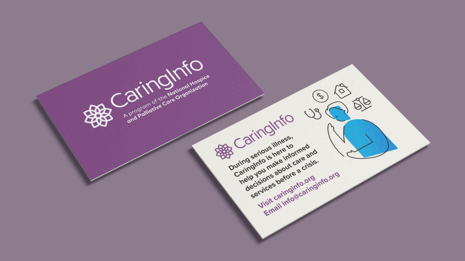 CaringInfo promotional cards